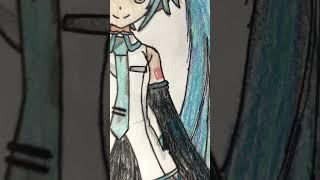 My Hatsune Miku drawing!!! #hatsunemiku #animedrawing