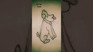 @Tanu artist #how to meke dog with 1,2,3,4,6 no. #shorts