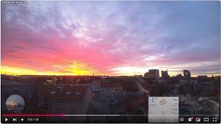 Beautiful red sunrise third day in a row in Tallinn - Time lapse - 2025-03-09