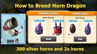 How to Breed Horn Dragon-Dragon Mania legends | Got 2x Horn dragons | got 300 silver horns drop