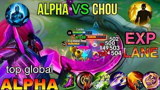 GLOBAL ALPHA EXP LANE BUILD ! MOST ABNORMAL DAMAGE HACK BUILD WITH UNLIMITED ! mobile legends alpha