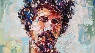 Painting a Self Portrait , Palette Knife And Brush Strokes | Palette Knife Self-Portrait