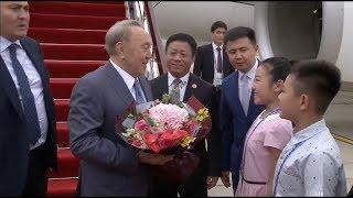 Kazakh President Nazarbayev Arrives in Qingdao for 18th SCO Summit