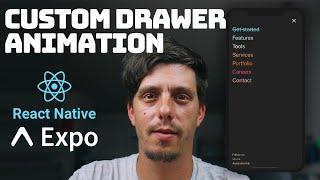 Custom React Native Drawer animation with SVG and Masked View