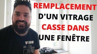 011 remplacement d'un double vitrage cassé dans une fenêtre 