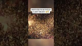 DENVER GOING CRAZY AFTER CHAMPIONSHIP WIN  #shorts (via denverchannel/TW)