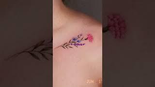 Подборка нежных тату,  воздушные цветы для для девушки от мастеров Kot Tattoo Studio