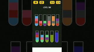 Water Sort Puzzle Level 168 - Step by Step Solution. Solved without using additional vials or undo