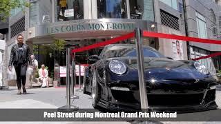 Peel street during Montreal Grand Prix