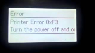 Epson Printer 0xF3 Error