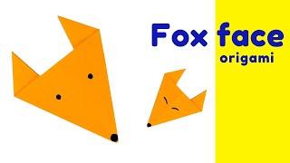 How to make origami FOX FACE [easy origami] | DYI paper fox