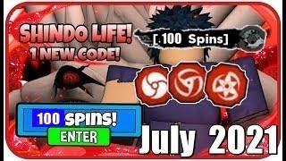 100 SPIN CODES NEW SHINDO LIFE CODES FOR July 2021