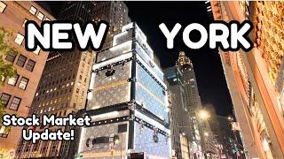 Walking Billionaires Row NYC at Night! | Stock Market Update - $GLXY Nasdaq Listing
