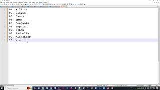 add any text in middle of text lines in notepad++