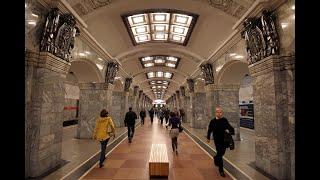 Kirovsky Zavod metro station, resembles an ancient Greek temple. The station  a depth of 44 meters.