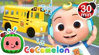 Wheels on the Bus - Toy Play Fun with JJ | CoComelon Toy Play Learning | Nursery Rhymes & Kids Songs