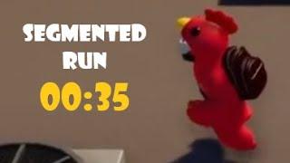 Gang Beasts: Roof Solo Speedrun in 0:35 (Segmented)