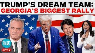 LIVE | Trump's Star-Studded Georgia Rally: Tucker, RFK Jr, Tulsi Join Forces | Duluth | US Election