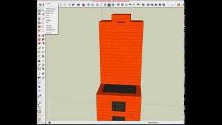 Создать шов в кирпичах (программа SketchUp)