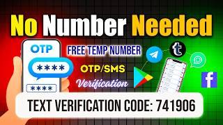 101% Working, How to Get Unlimited OTP Verification Codes | Virtual Numbers | OTP/SMS Bypass | Free