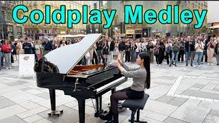 Incredible Coldplay Medley Played On A Public Piano