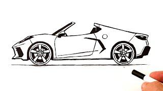 How to draw a Sport car easy