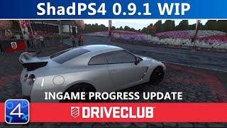 shadPS4 0.9.1 WIP - DriveClub INGAME PROGRESS UPDATE | PS4 Emulation