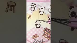 Panda Bakery in 3D  #3dstickers  #panda  #cutestickers  #stickerscene #stickerart #diycrafts