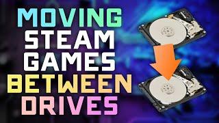 How to Move INSTALLED Steam Games between DRIVES - 2024 Updated Guide