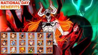 Update Code Bleach Mobile 3D PRIVATE - 1.1M DM , 2000 Gacha SSR , ¥200 Top Up , National Day Reward