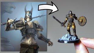 Painting a Skyrim Miniature DRAUGR DEATHLORD in 36 Seconds!