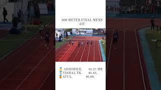 400m final race all India University  #trackandfield