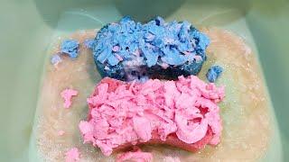 Soaked Soap and Laundry Powder  Sponges Squeezing and Handmixing  ASMR