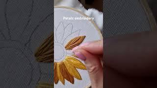 Sunflower petals hand embroidery #embroidery #handembroidery #handmade #flowers #stitch #art #needle