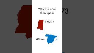Mississippi Richer than Europe? #shorts #geography