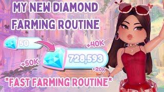 *FAST* DIAMOND FARMING ROUTINE // HOW TO GET 100K+ DIAMONDS Royale High Roblox