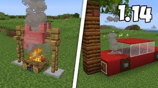 КРУТЫЕ ПОСТРОЙКИ ИЗ НОВЫХ БЛОКОВ В МАЙНКРАФТ 1.14 / Minecraft 19w03a