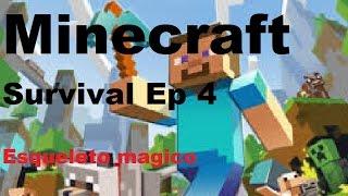 Minecraft-survival Ep 4 - Lava escura e esqueleto magico -_-