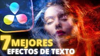 7 MEJORES EFECTOS de Texto GRATIS en Davinci Resolve | Tutorial