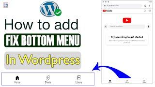 How to add fix bottom menu in wordpress website | Website Development