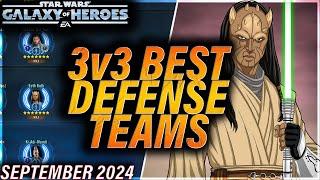 BEST 3v3 DEFENSE TEAMS (September 2024) #swgoh #gac #3v3 #galaxyofheroes #starwars