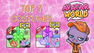 TOP 7 FREE COSTUMES in AVATAR WORLD!  CrumpetKing