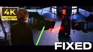 Luke Skywalker vs Darth Vader REMASTERED - Modern SFX and Enhanced Speed - 4k