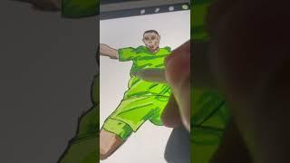 How to draw Dibu Martinez | #shorts #dibu #dibumartinez #draw #digitalart #argentina