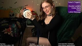 [Live ASMR] Lotion Hand Massage, Towel Waves, Cotton Balls, Loofahs, & More!