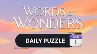 WOW Daily Puzzle Answers December 1 2024 | Words of Wonders