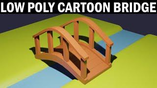 Blender 2.8x Low Poly Cartoon Bridge Modeling