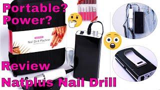 Natplus Portable Nail Drill and Extra Bits! or Nail Manicure E file Review