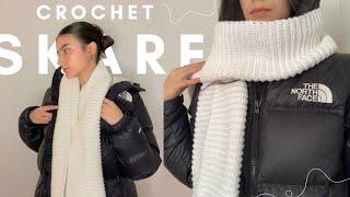 EASY CROCHET SCARF tutorial | crochet scarf for beginners | step by step in depth tutorial