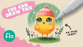 Easy Drawing Tutorial for Procreate - Drawing a Cute Chick!